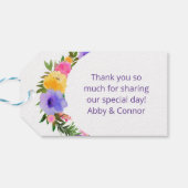 マゼン鮮やかタカジュアル紫バイオレットイエロー ギフトタグ (裏面横)