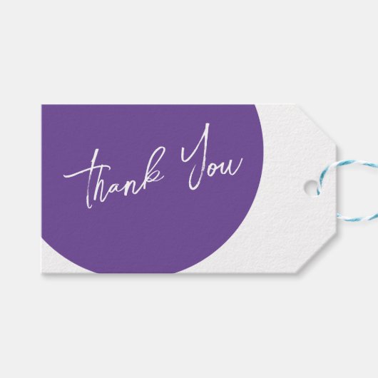 マゼン鮮やかタカジュアル紫バイオレットイエロー ギフトタグ (正面(横))