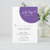 マゼン鮮やかタカジュアル紫バイオレットイエロー 出欠カード (スタンド正面)