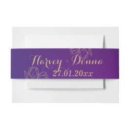 マゼン鮮やかタパープル(フローラが並び結婚た) 招待状ベリーバンド