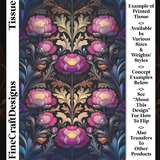 マゼン鮮やかタ色とピンク色の牡丹開花CT3デコページ 薄葉紙