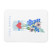 マソかわいらしンズjarハートフローラありがとう マグネット (横)