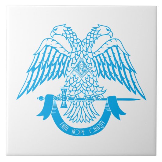 マソニックのシンボルとしての両頭のワシ タイル (正面)