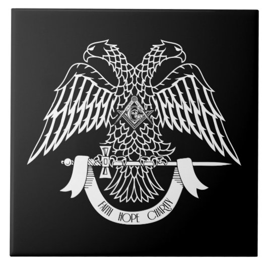 マソニックのシンボルとしての両頭のワシ タイル (正面)