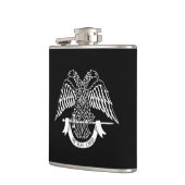 マソニックのシンボルとしての両頭のワシ フラスク (左)
