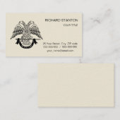 マソニックのシンボルとしての両頭のワシ 名刺 (正面/裏面)