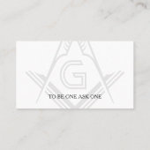 マソニックのフリーメーソン事務局長の宝石 名刺 (裏面)