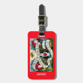 マソニックカラフル真理ロマンチックな愛の友情 ラゲッジタグ (正面縦)