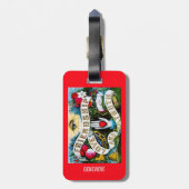 マソニックカラフル真理ロマンチックな愛の友情 ラゲッジタグ (裏面縦)