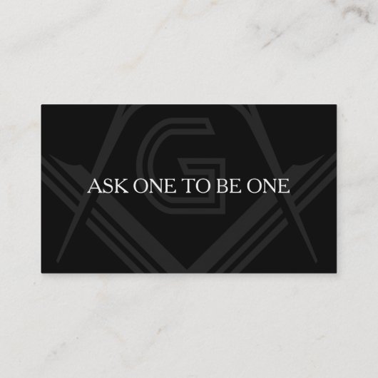 マソニックカードビジネスカードテンプレート |フリーメーソン 名刺 (裏面)