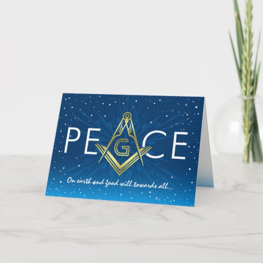 マソニッククリスマスカード | Freemassony休日 シーズンカード (正面)