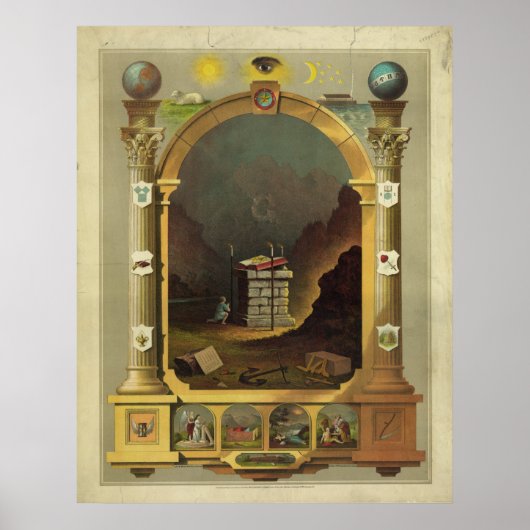 マソニックグラフフリーメーソンフリーメーソン ポスター (正面)