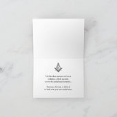 マソニックグリーティングハンドシェイク | Freemassonryありがとう サンキューカード (内部)