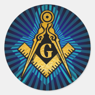 マソニックコンパスとスクエア ラウンドシール