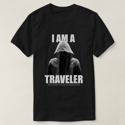 マソニックシャツ私は旅行者SMIBフリーメーソン Tシャツ (デザイン正面)