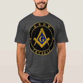 マソニックシンボルノウハウThyself Master Mason lodge Tシャツ