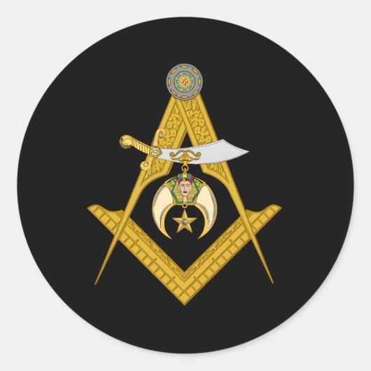 マソニックスクエアおよびコンパスシュラーのパパ 父の ラウンドシール (正面)