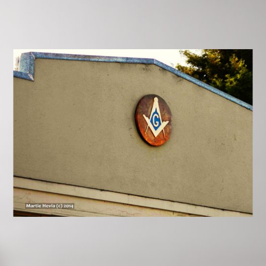 マソニックスクエア&コンパス ポスター (正面)