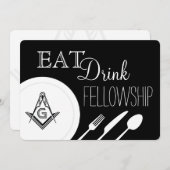 マソニックフェローシップディナー招待状- Freemassony 招待状 (正面/裏面)