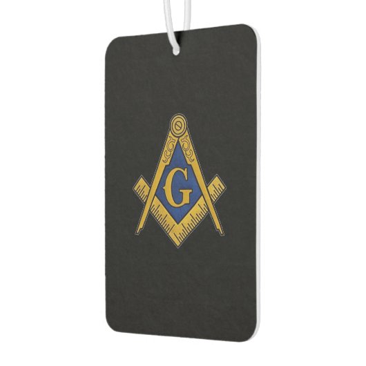 マソニックフリーメゾンズスクエアとコンパスブラック カーエアーフレッシュナー (左)