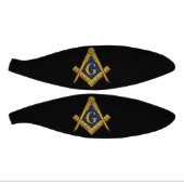 マソニックフリーメゾンズスクエアとコンパスブラック ミニバスケットボール (パネル)