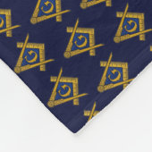 マソニックフリーメゾンズスクエアとコンパス フリースブランケット (角)