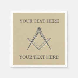 マソニックフリーメーソンスクエアとコンパス スタンダードカクテルナプキン
