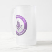 マソニックフロストマグパープル フロストグラスビールジョッキ (正面左)