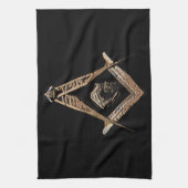 マソニックマインド（ゴールデンブラウン） キッチンタオル (縦)