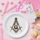 マソニックマインド（ゴールデンブラウン） ペーパープレート (パーティー)