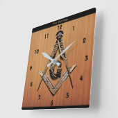 マソニックマインド スクエア壁時計 (傾斜)