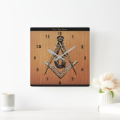 マソニックマインド スクエア壁時計 (ホーム)