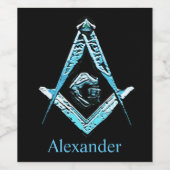 マソニックマインド（ライトブルー） ワインラベル (シングルラベル)