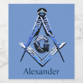 マソニックマインド（青） ワインラベル (シングルラベル)