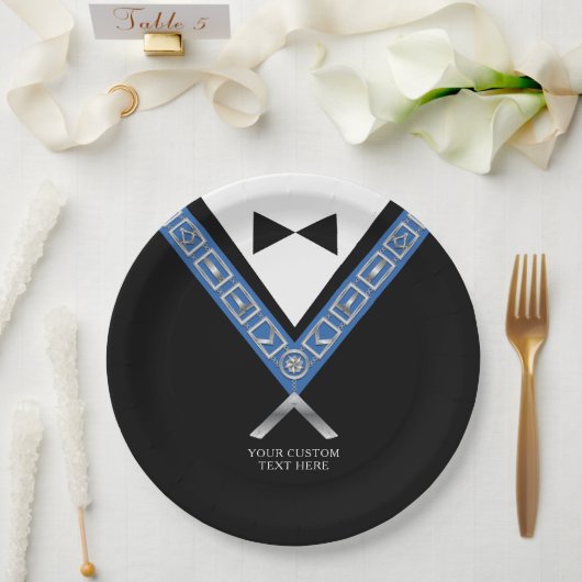 マソニックマスターズ宝石タックステンプレートフリーメーソン ペーパープレート (ウェディング)