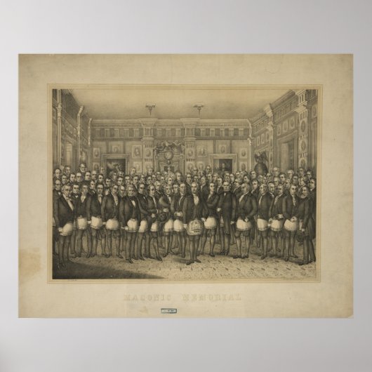マソニックメモリアルフリーメーソンフリーメーソン ポスター (正面)