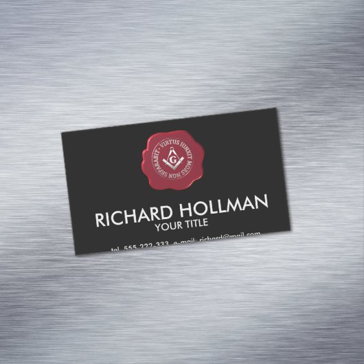 マソニックワックスシール マグネット名刺 (インサイチュ)