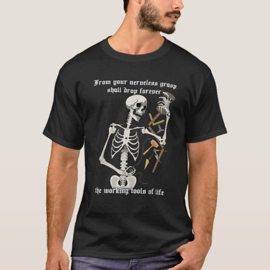 マソニック作業ツールスケルトン Tシャツ (正面)