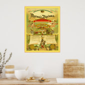 マソニック卒業証書(1891年) ポスター (キッチン)