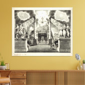 マソニック図(1846) キャンバスプリント (インサイチュ (リビング))