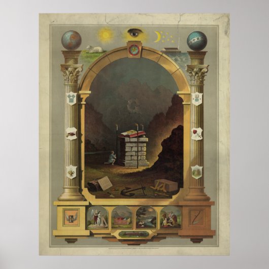 マソニック図[1872] ポスター (正面)