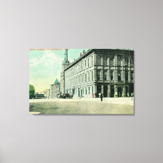 マソニック寺院の外観2 キャンバスプリント (正面)