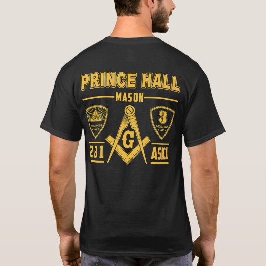 マソニック店フリーメーソンプリンスホールクリスマス Tシャツ (裏面)