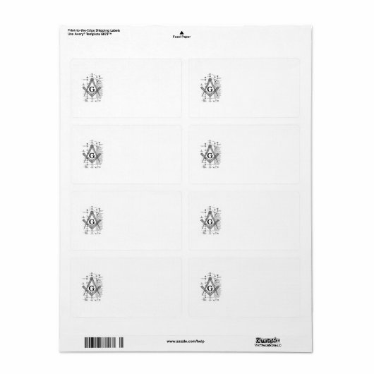 マソニック度表 ラベル (フルシート)