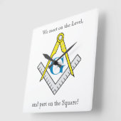 マソニック時計 スクエア壁時計 (傾斜)