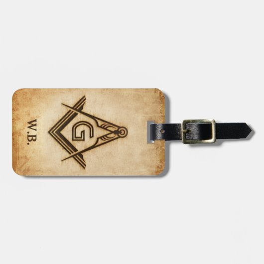 マソニック素朴ラゲッジタグ |フリーメーソンの贈り物 ラゲッジタグ (正面横)
