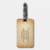 マソニック素朴ラゲッジタグ |フリーメーソンの贈り物 ラゲッジタグ (裏面縦)