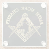 マソニック記号 ガラスコースター (裏面)