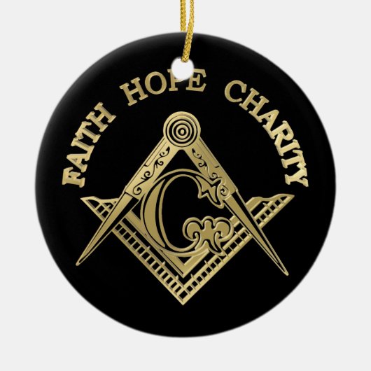 マソニック記号 セラミックオーナメント (正面)