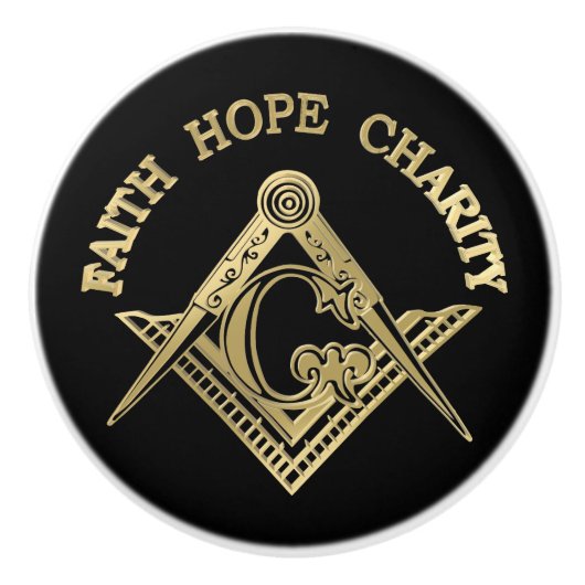 マソニック記号 セラミックノブ (正面)